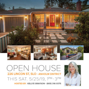 OPEN HOUSE 226 Lincon St, SLO - Anholm District