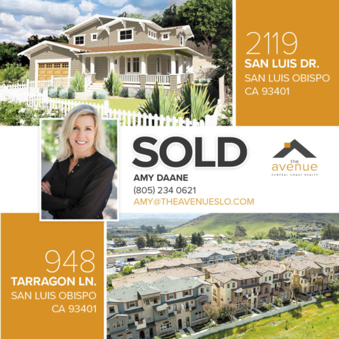 Amy Daane 2 Closings - The Avenue Central Coast Realty