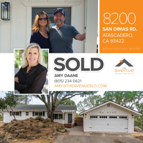 Amy Daane - SOLD - 8200 San Dimas Rd. ATASCADERO, CA 93422