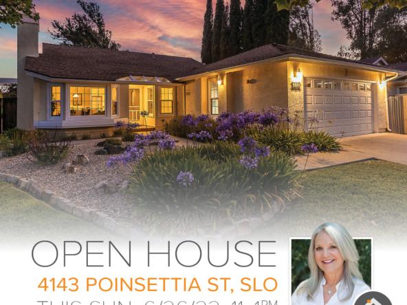 OPEN HOUSE in SLO: 4143 Poinsettia St, San Luis Obispo, CA 93401 | SUN | 11-1pm
