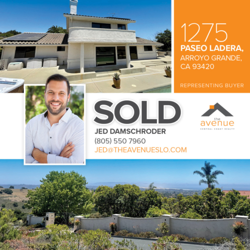 SOLD - Jed Damschroder - 1275 Paseo Ladera Ln, Arroyo Grande, CA 93420