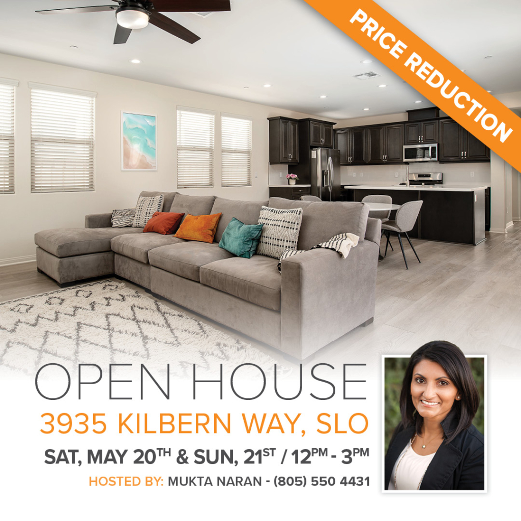 OPEN HOUSE 3935 Kilbern Way, SLO