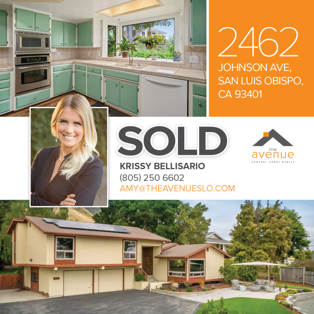 🏡 Congrats Krissy Bellisario on your closing in SLO at 2462 Johnson Ave, San Luis Obispo, CA 93401!