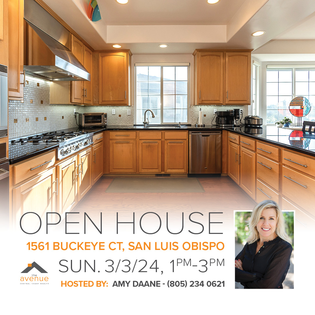 OPEN House 1561 Buckeye Court, SLO this SUNDAY, Mar 3, 2024, 1:00 PM - 3:00 PM - Amy Daane