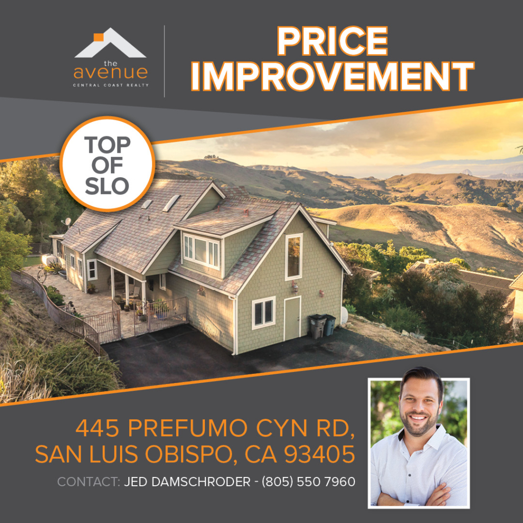 PRICE REDUCTION - 4450 PREFUMO CANYON RD, SAN LUIS OBISPO