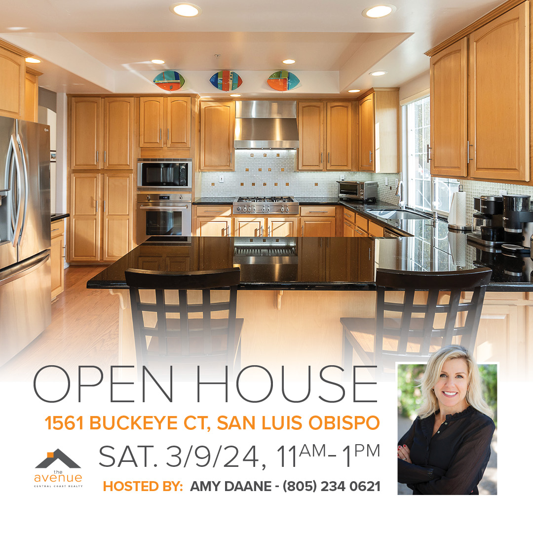 OPEN HOUSE this Sat 3/9/24 - 11-1pm / 1561 Buckeye Ct, SLO - AMY DAANE