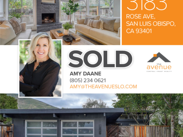 🏡 Congrats Amy Daane on your closing of 3183 Rose Ave, San Luis Obispo, CA 93401