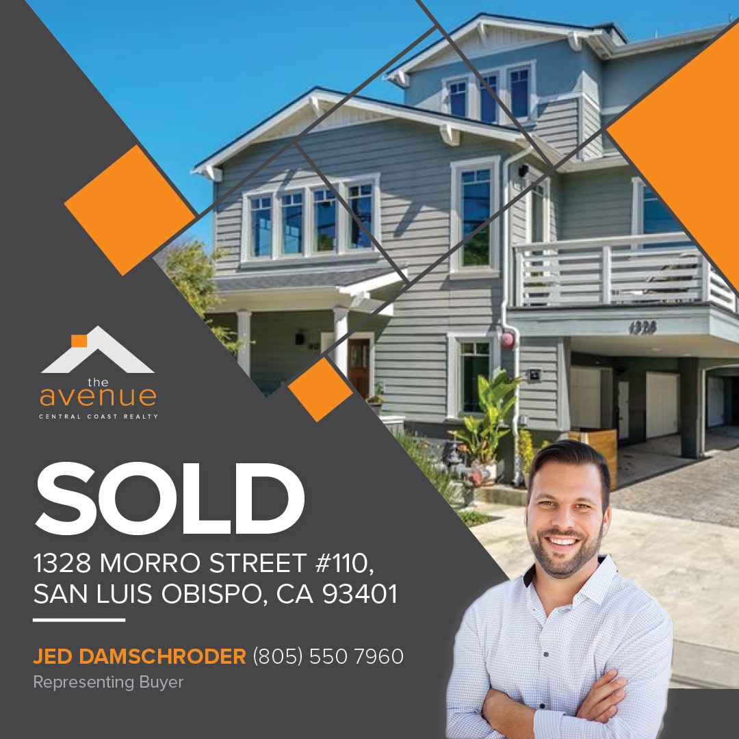 This guy is on fire! Congrats Jed Damschroder on your recent closing of 1328 Morro Street #110 San Luis Obispo, CA 93401. Representing Buyer.