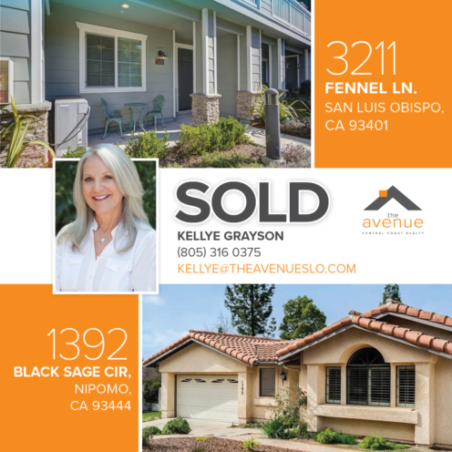 ???? ????Congrats Kellye Grayson on your closings of 3211 Fennel Ln, San Luis Obispo & 1392 Black Sage Cir, Nipomo!