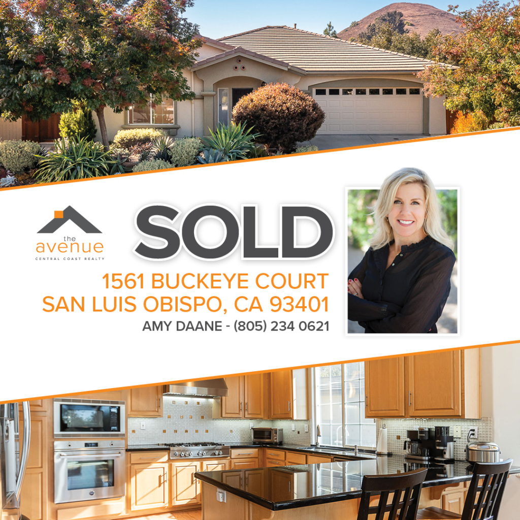 ???? SOLD! Congrats Amy Daane on the Sale of 1561 Buckeye Court, San Luis Obispo, CA 93401.