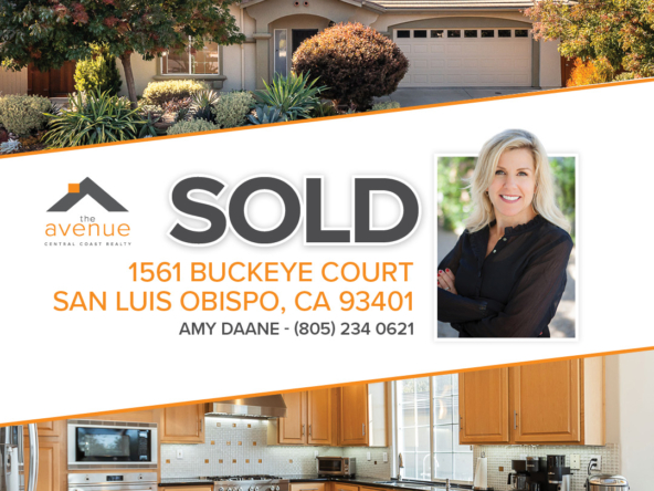 ???? SOLD! Congrats Amy Daane on the Sale of 1561 Buckeye Court, San Luis Obispo, CA 93401.