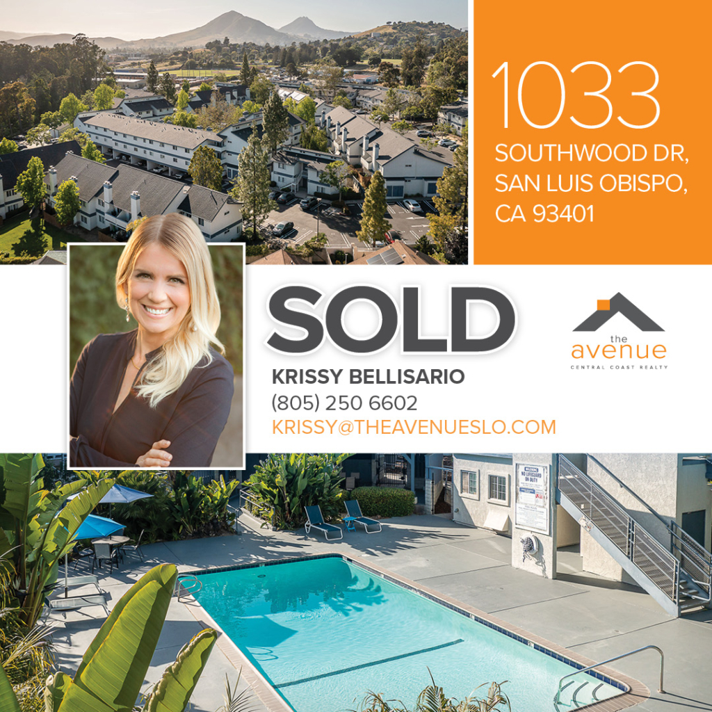 ???? Congratulations Krissy Bellisario on your closing of 1033 Southwood Drive, Unit N, San Luis Obispo 93401!
