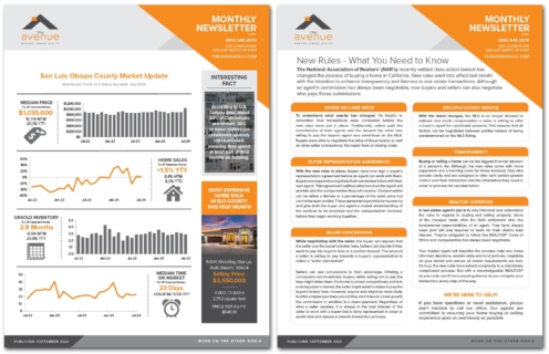 The Avenue Central Coast Realty SEPTEMBER 2024 Real Estate Newsletter