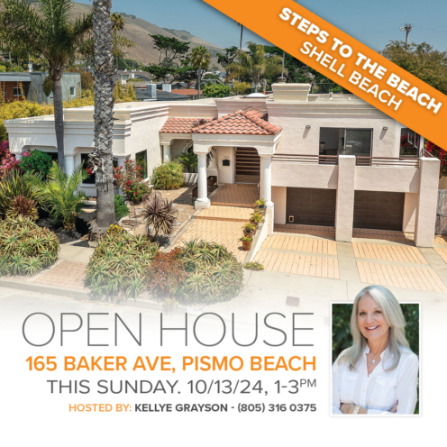 🏡 AMAZING OPEN HOUSE this Sunday in Shell/Pismo Beach - 165 Baker Ave, Pismo Beach, CA 93449. OCEAN VIEWS. **This SUNDAY. 10/13/24, 1 - 3pm.
