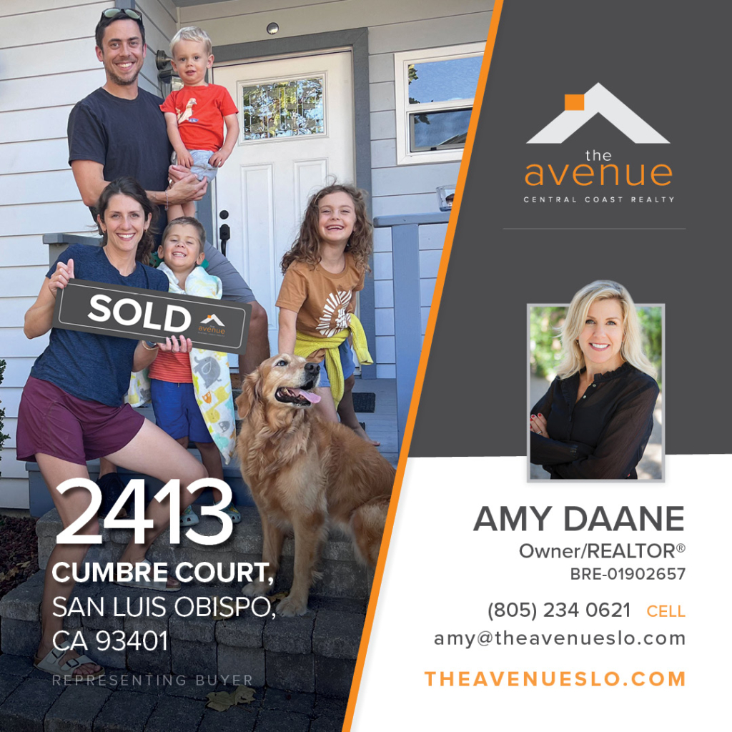 🏡 ESCROW CLOSED! Congrats Amy Daane on the Sale of 2413 Cumbre Ct, San Luis Obispo, CA 93401 - representing the buyer.