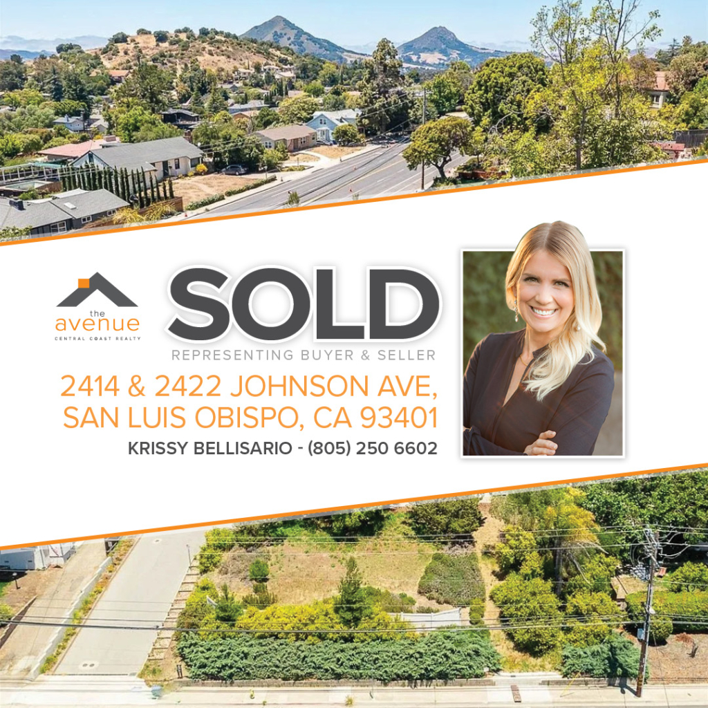 🏡 😃 Crushing the closings! Krissy Bellisario just sold 2414 & 2422 Johnson Ave, San Luis Obispo.