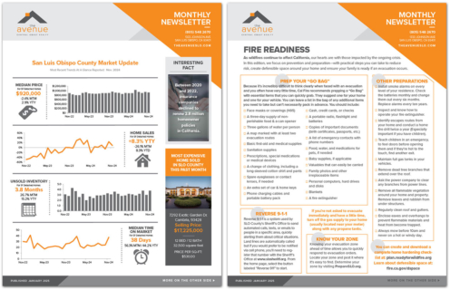 Do you have a new Central Coast realty 2025 January newsletter