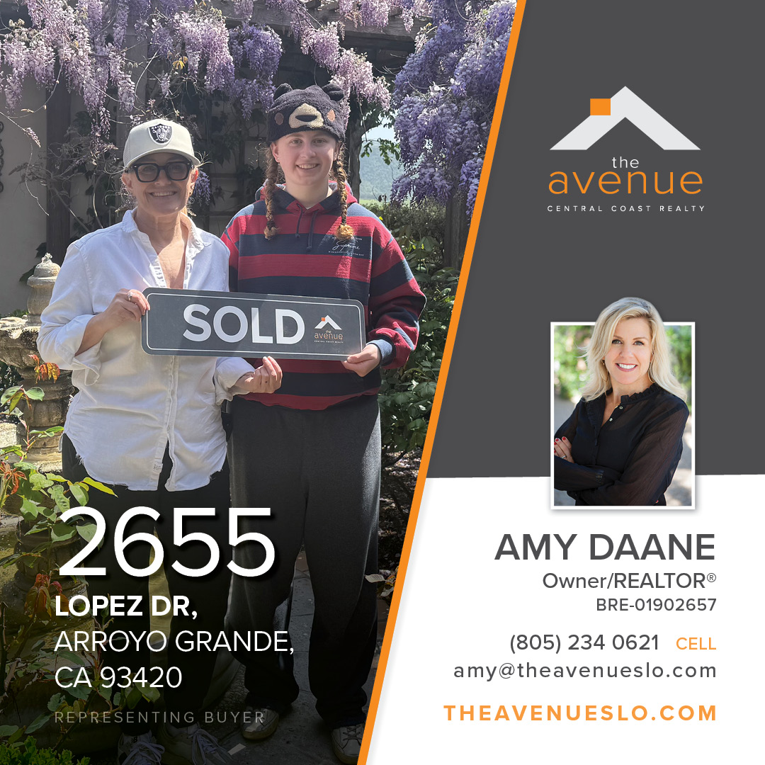 🏡 ✨SOLD! Congrats Amy Daane on the Sale of 2655 Lopez Drive, Arroyo Grande, CA 93420 - representing the buyer.