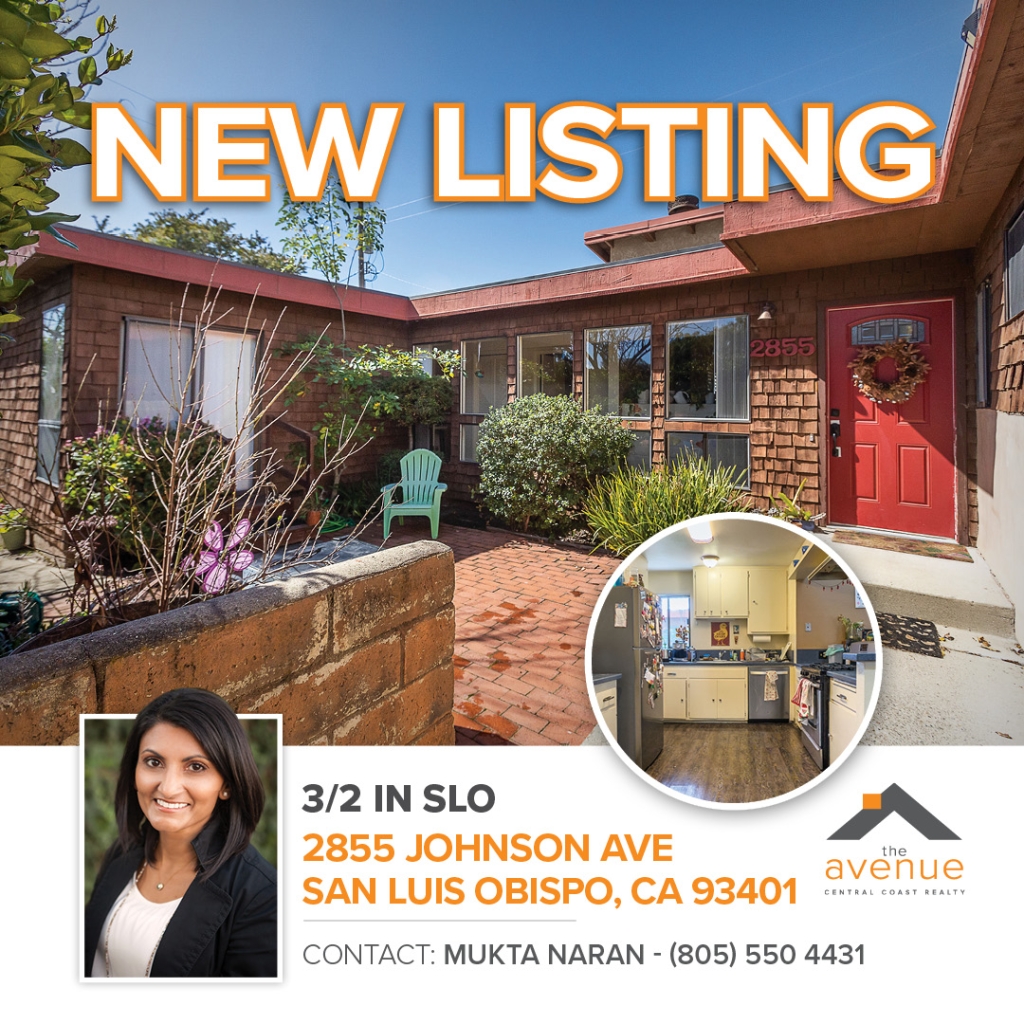 ✨🏡 NEW 3/2 LISTING in SLO: 2855 Johnson Avenue, San Luis Obispo, CA 93401.