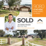 ✨🏡 SOLD! Congrats Jed on your recent sale of - 9080 La Paz Rd., Atascadero, CA 93422 - OVER 7 ACRES.