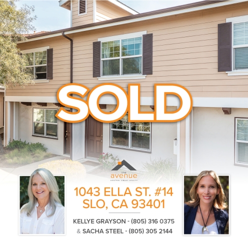 🏡 Escrow Closed! Congrats Kellye Grayson for representing the seller and Sacha Steel with the buyer on 1043 Ella Street #14 San Luis Obispo, CA 93401.