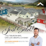 👏🏡 TOWNHOME SOLD! Congrats Jed Damschroder on your recent closing of 1162 Tiburon Way, San Luis Obispo, CA 93401 - Representing Seller