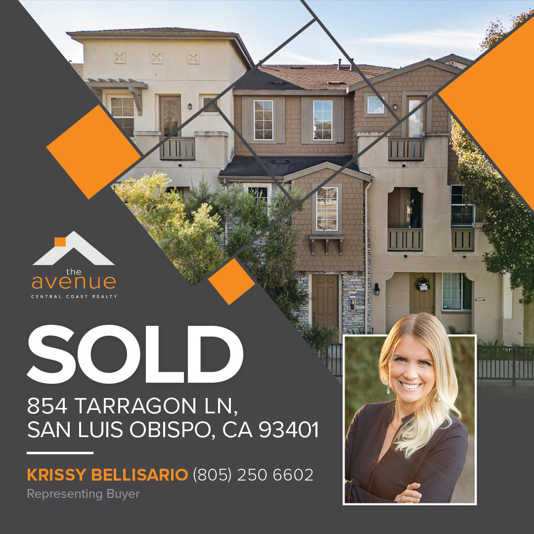 🏡 😃 Yet Another Escrow Closed for Krissy Bellisario! SLO Townhome - 2 bed/3 bath - 854 Tarragon Ln, San Luis Obispo, CA 93401